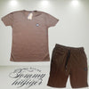 Brown Athletic Shorts & Shirt Set – Gym to Street Versatile Wear