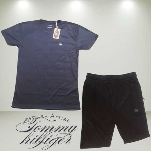 Black Athletic Shorts & Shirt Set – Gym to Street Versatile Wear
