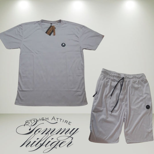 White Athletic Shorts & Shirt Set – Gym to Street Versatile Wear